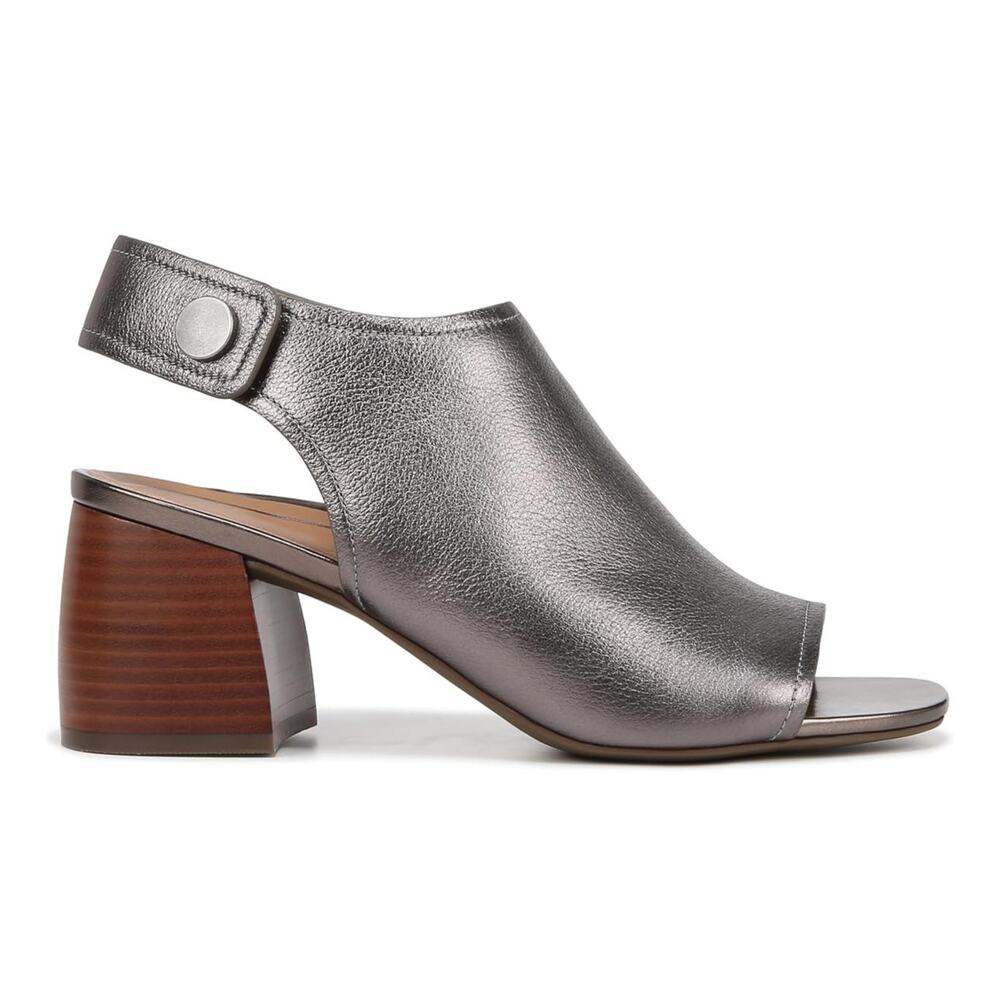 VIONIC Valencia Slingback Sandals Pewter Metallic Womens Size US 7 UK 4.5 EU 37
